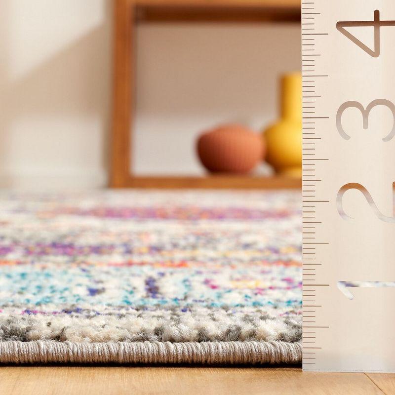 Monaco MNC246 Power Loomed Indoor Area Rug - Violet/Light Blue - 6'7"x9'2" - Safavieh.