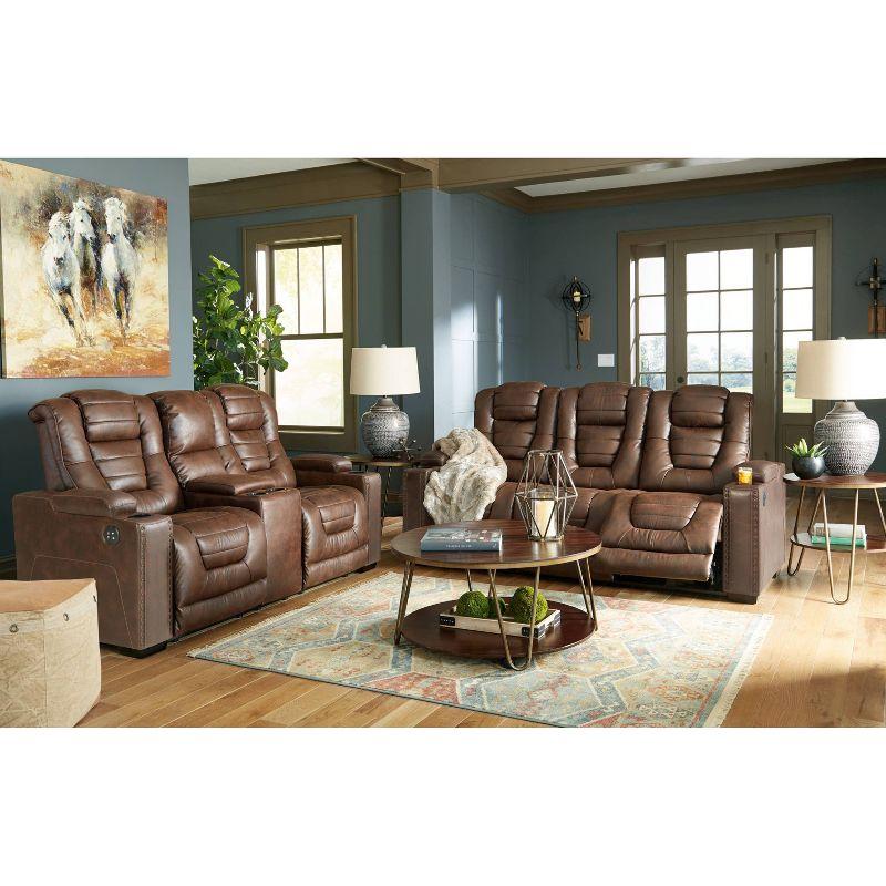 Owner's Box Power Recliner Sofa with Cup Holders & Storage - Signature Design by Ashley