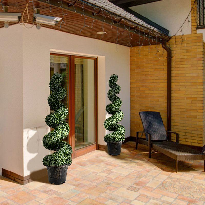 Costway 4FT Artificial  Tree Faux Tree W/Realistic Leaves Indoor Outdoor