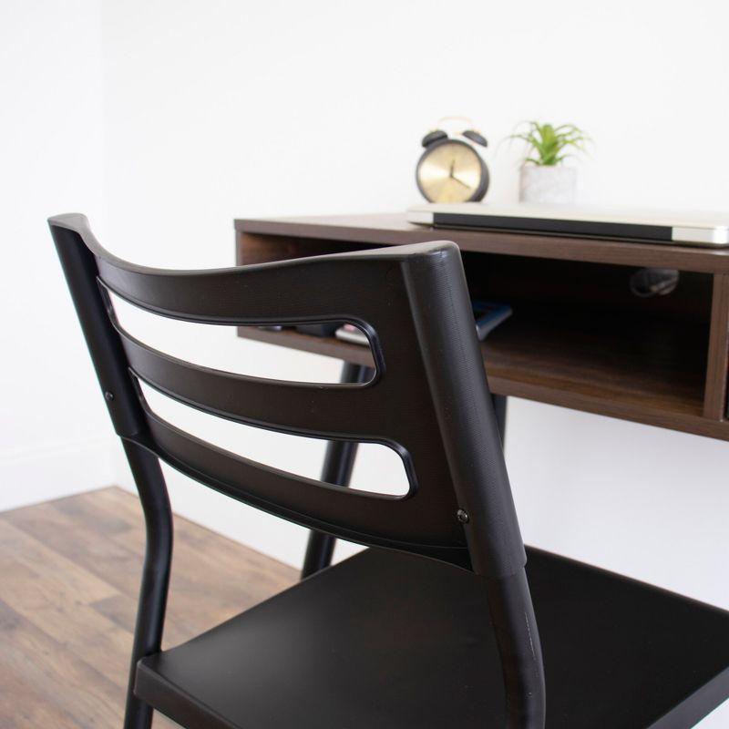 Humble Crew Desk/Writing Chair Black : Mid-Century Modern, Armless, Stackable, for Ages 3+