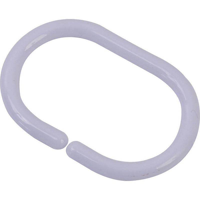 Solid Plastic Shower Curtain Hooks Rings