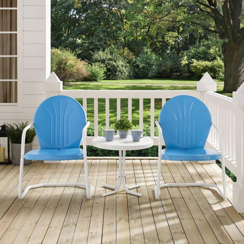 Griffith 3pc Outdoor Conversation Set - Sky Blue - Crosley