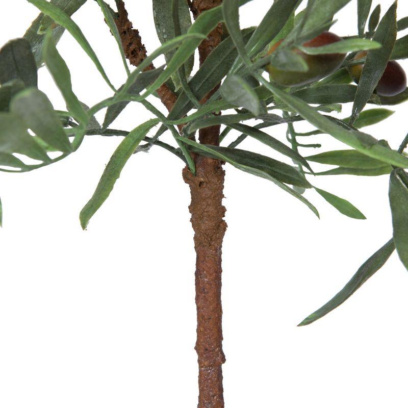 Vickerman 27" Artificial Green Olive Hill Tree.