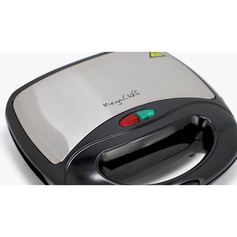 MegaChef MegaChef Electric Compact Aluminum Nonstick Sandwich Maker in Black