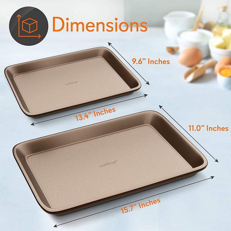 NutriChef NutriChef Non-Stick Steel 2 Piece Baking Sheet Set