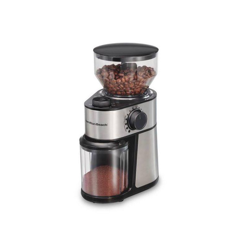 Hamilton Beach Stainless Steel Burr Coffee Grinder with Adjustable Grind