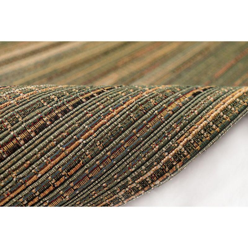 Liora Manne Marina Stripes Indoor/Outdoor Rug Green 1'11" x 7'6"