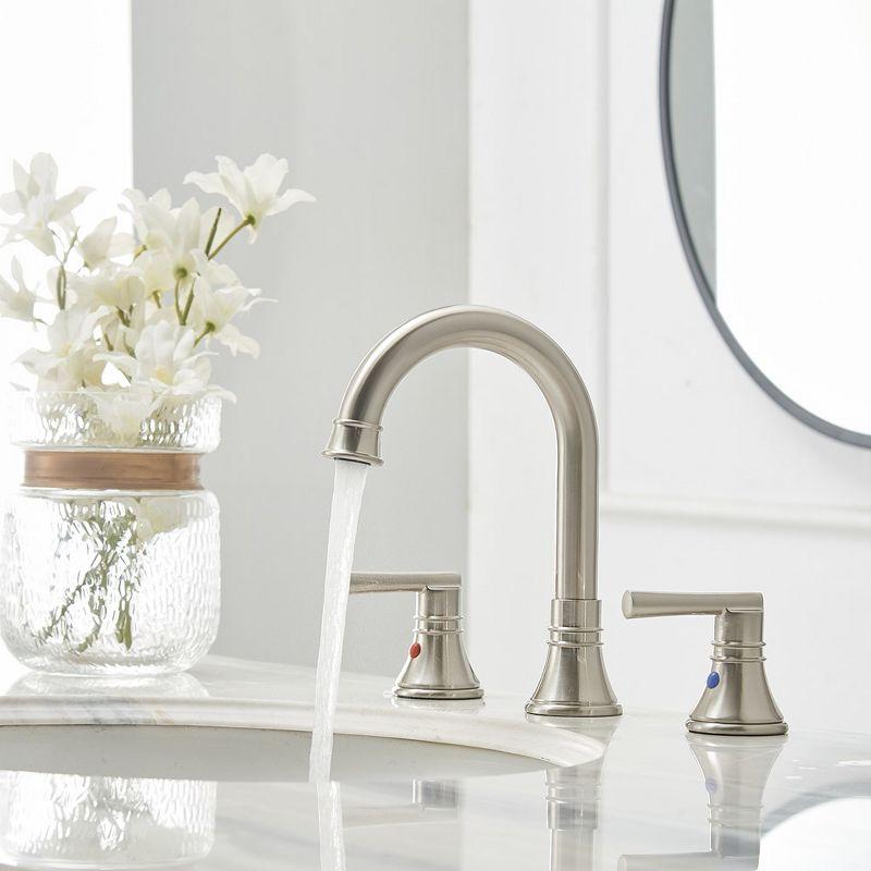 Widespread 2-handle Bathroom Faucet with Drain Assembly