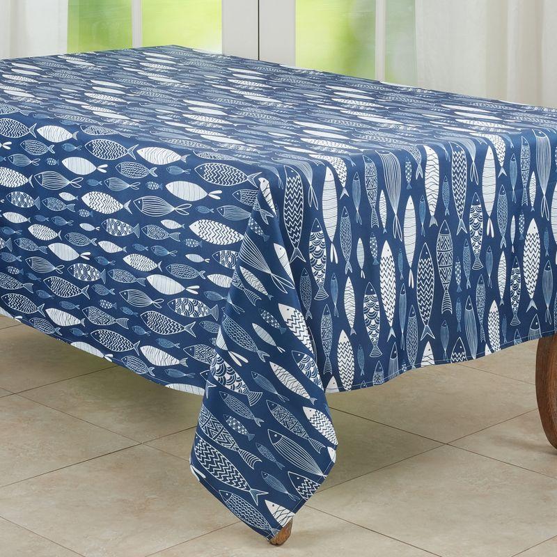 Saro Lifestyle Fish Print Tablecloth