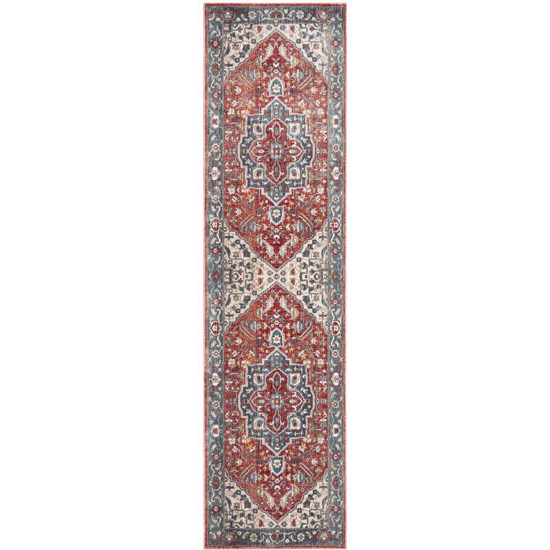 Vintage Persian VTP479 Power Loomed Indoor Runner Rug - Red/Blue - 2'2"x12' - Safavieh