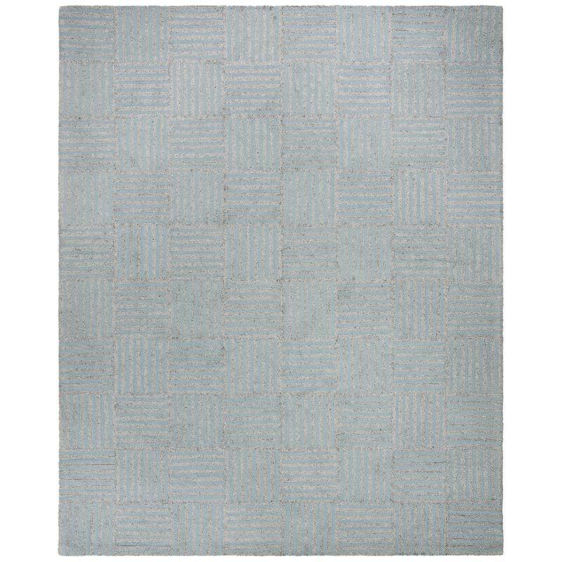 Abstract ABT602 Handmade Indoor Area Rug - Blue/Grey - 5'x8' - Safavieh