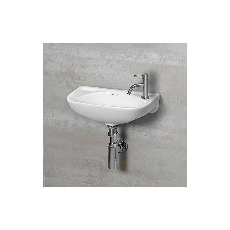 Whitehaus Collection Stainless Steel Single Lever Bathroom Faucet with Pop-up Drain