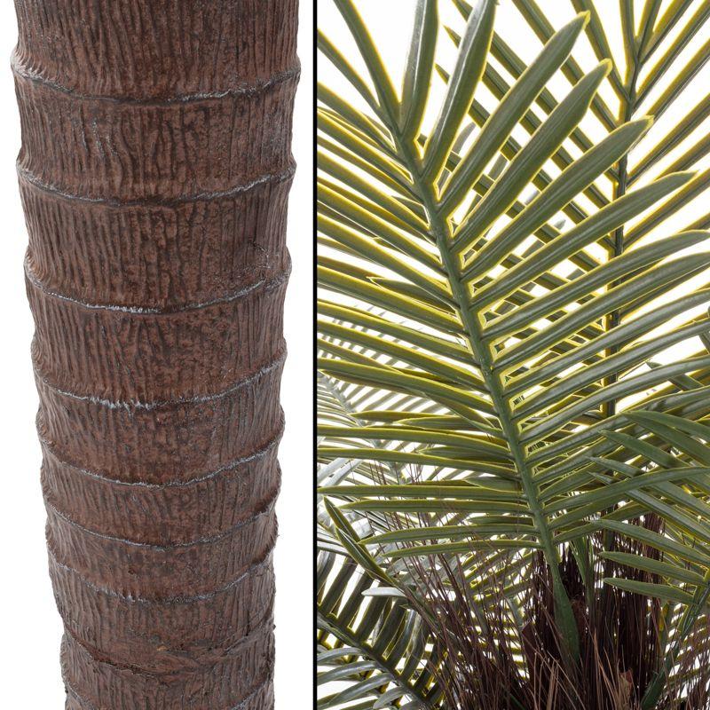 Pure Garden Artificial Palm Tree - Potted Faux Plant for Office or Home Decor - Realistic Greenery for Indoor or Outdoor Use