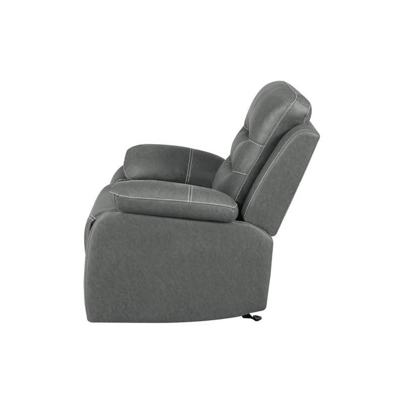 Coaster Home Furnishings Nova Upholstered Glider Recliner Chair Dark Grey