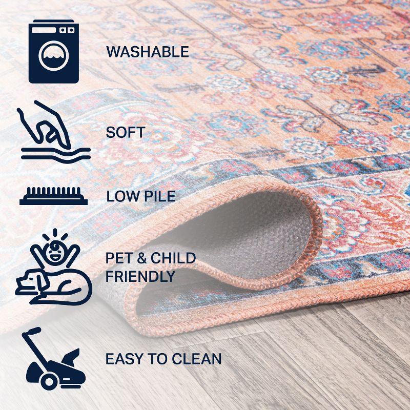 3' x 5' Kemer All-Over Persian Machine Washable Indoor/Outdoor Area Rug, Multi - JONATHAN Y
