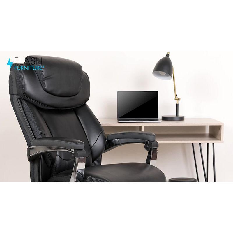 Flash Furniture Esmeralda Big & Tall LeatherSoft Ergonomic Office Chair with Headrest and Armrests by Flash Furniture