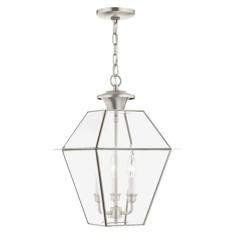 Livex Lighting Westover 3 - Light Pendant in  Brushed Nickel