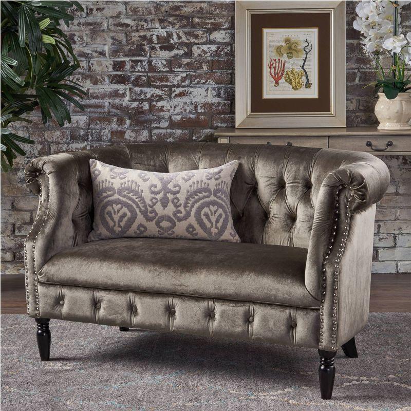 Milani Scroll Arm Loveseat - Christopher Knight Home