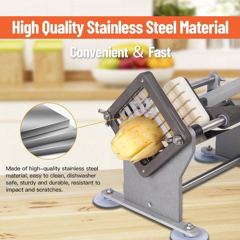 Commercial French Fry Cutter Stainless Steel Potato Slicer With 1/2 Inch Blade