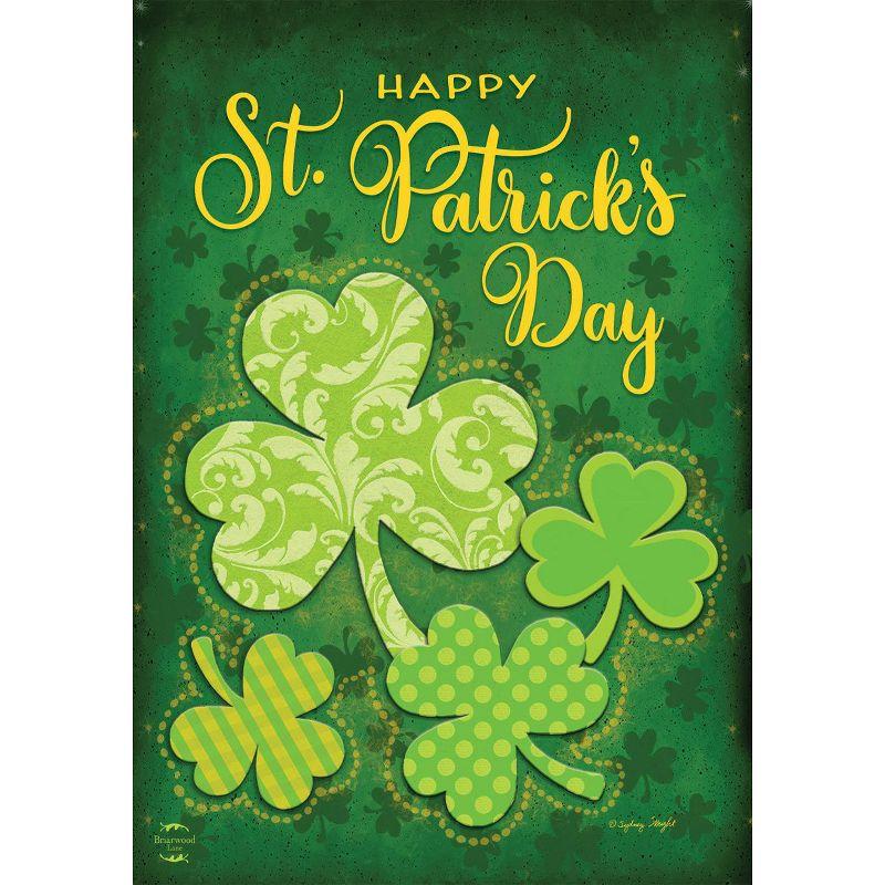 Lucky Shamrocks St. Patrick's Day Outdoor Garden Flag