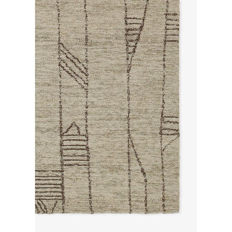Momeni 5'x8' Teppe Geometric Handtufted Area Rug Gray: Wool, Low Pile, Indoor, Rectangle, Classic Pattern