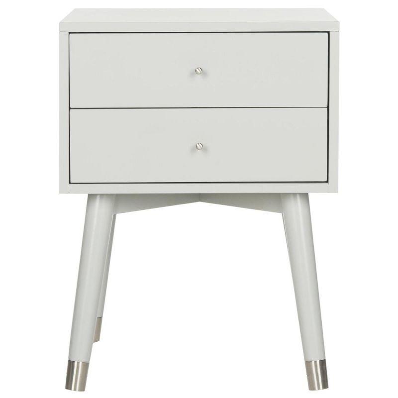 Lyla Retro Nightstand - Grey/Silver - Safavieh.