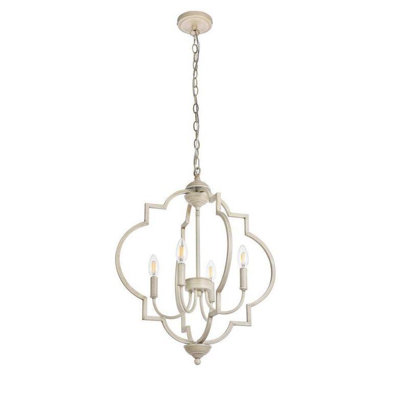 Elegant Lighting Sandara 4 lights pendant in weathered dove