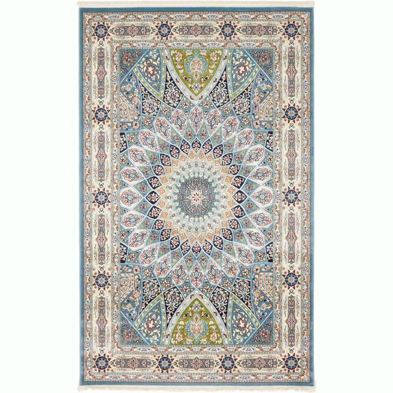 Unique Loom Narenj Collection Area Rug - Adams (5' 1" x 8' Rectangle Blue/Burgundy)