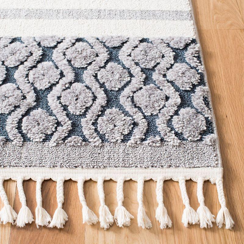 Marrakesh MRK515 Power Loomed Indoor Runner Rug - Ivory/Blue - 2'2"x8' - Safavieh