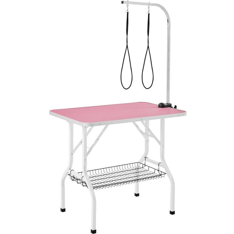 Yaheetech 36"W Pet Grooming Table with Adjustable Arm