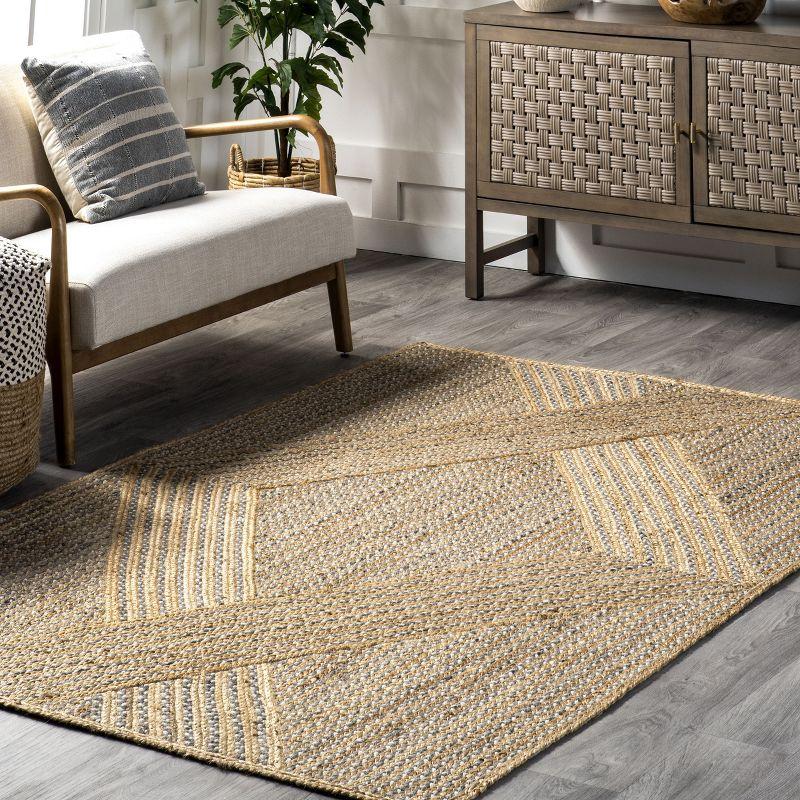 Natural 8' x 10' Wool Rectangular Area Rug