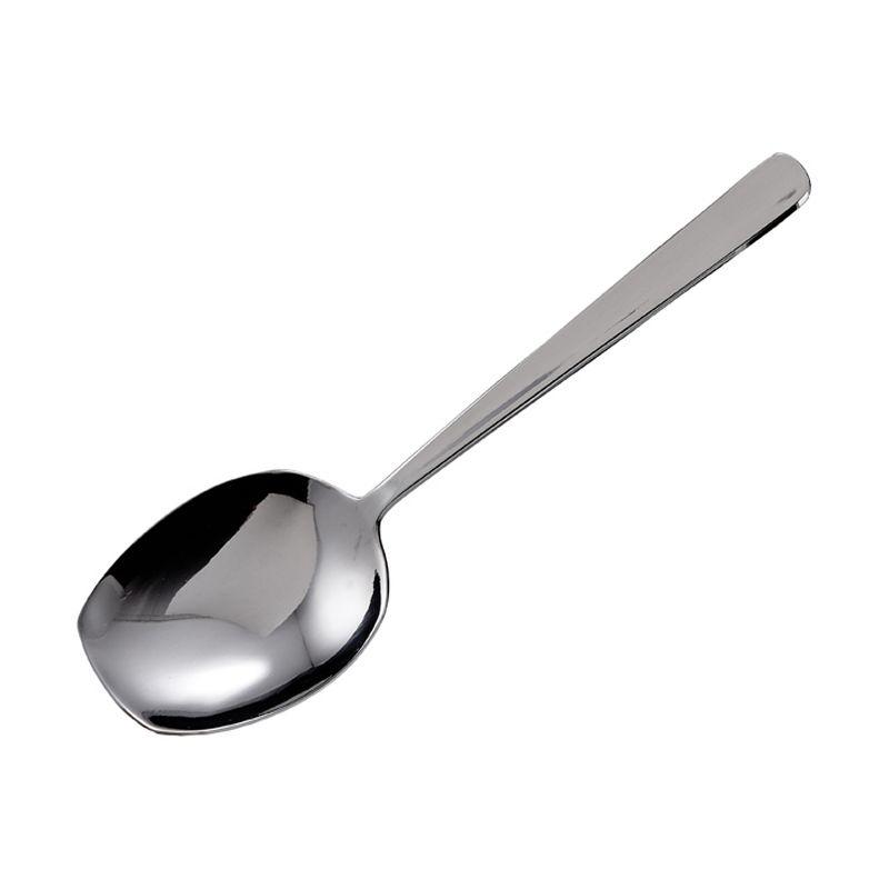 Extra Heavy Stainless Steel Serving Spoon with Flat Handle