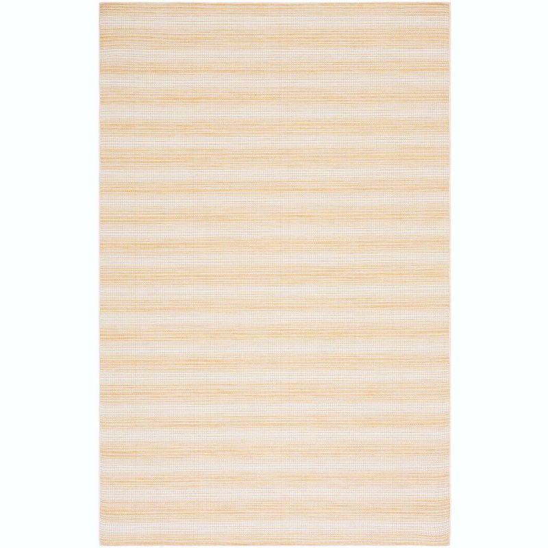 Hampton Yellow Rectangular Synthetic Indoor/Outdoor Rug 4' x 6'