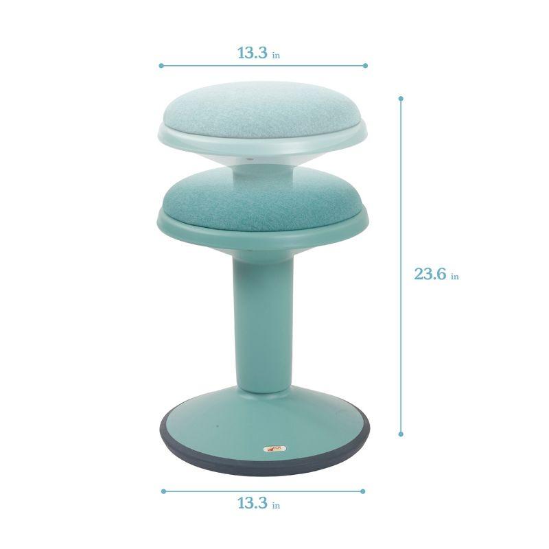 Seafoam Adjustable Wobble Stool with Cushioned Foam Seat