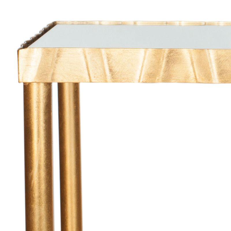 Princess Console Table - Gold/Mirror Top - Safavieh