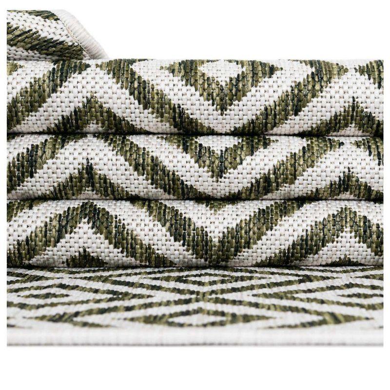 Costa Rica Inspired Green Rectangular Outdoor Rug 2' x 3'