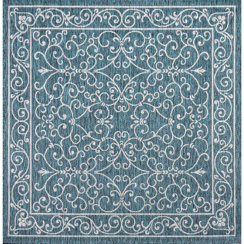 Charleston Vintage Filigree Textured Weave Indoor/Outdoor Area Rug  - JONATHAN Y