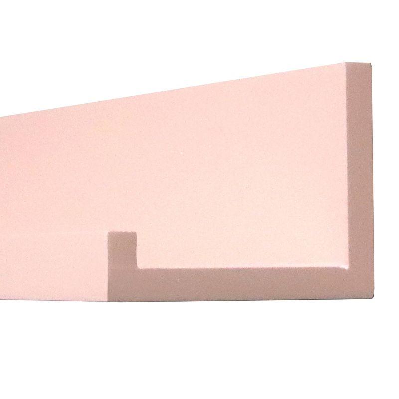35.4" Picture Ledge Shelf for Kids' Room Pink - InPlace: Decorative Wall Shelf, MDF, Painted, 17 lb Capacity