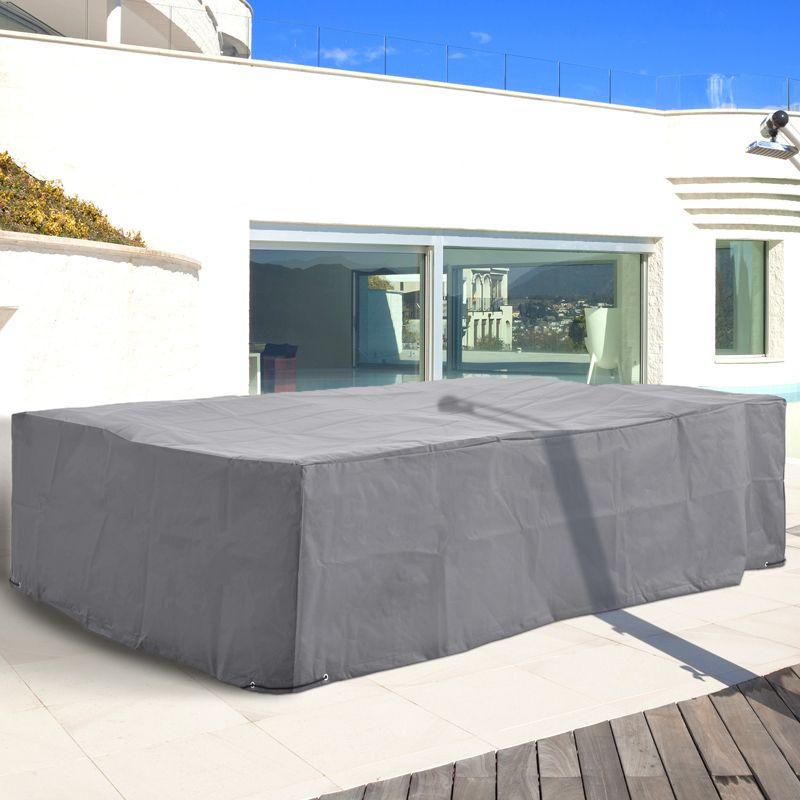 Gray Heavy Duty Waterproof Outdoor Sectional Sofa Cover