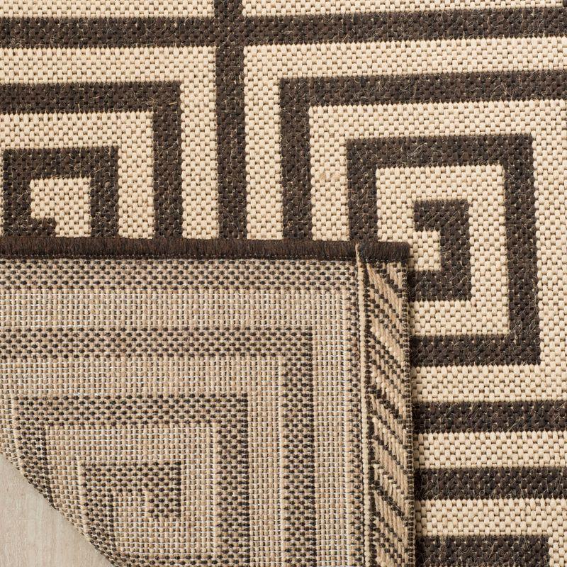 Linden LND129 Power Loomed Runner Rug - Creme/Brown - 2'2"x8' - Safavieh