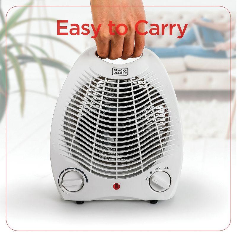 BLACK+DECKER Personal Desktop 1,500 Watt Electric Fan Compact Heater