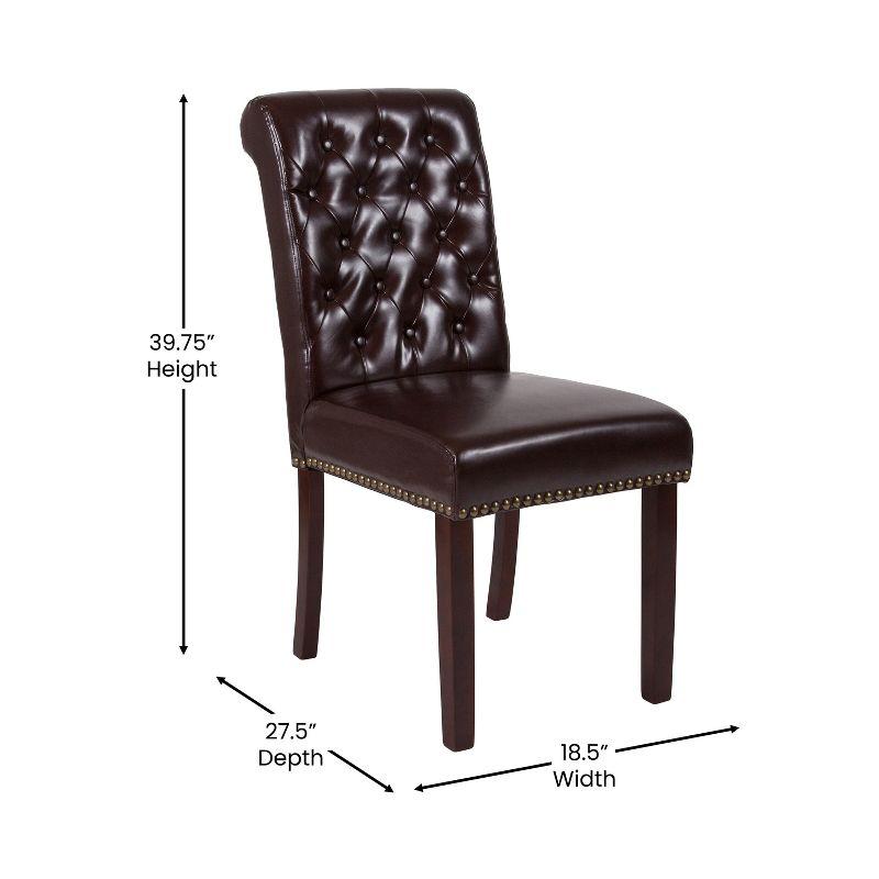 Flash Furniture HERCULES Series Parsons Chair with Rolled Back, Accent Nail Trim