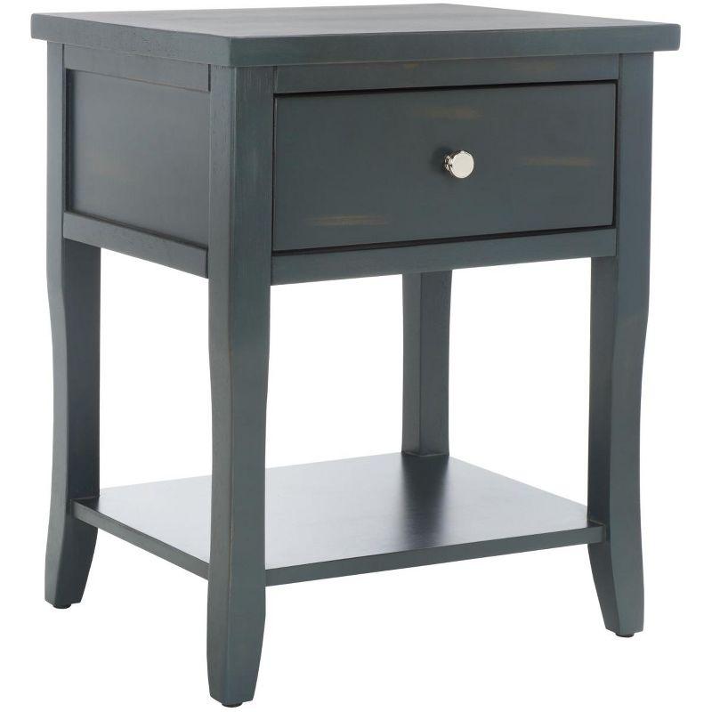 Coby Nightstand With Storage Drawer - AMH6616 - Dark Teal - Safavieh Couture