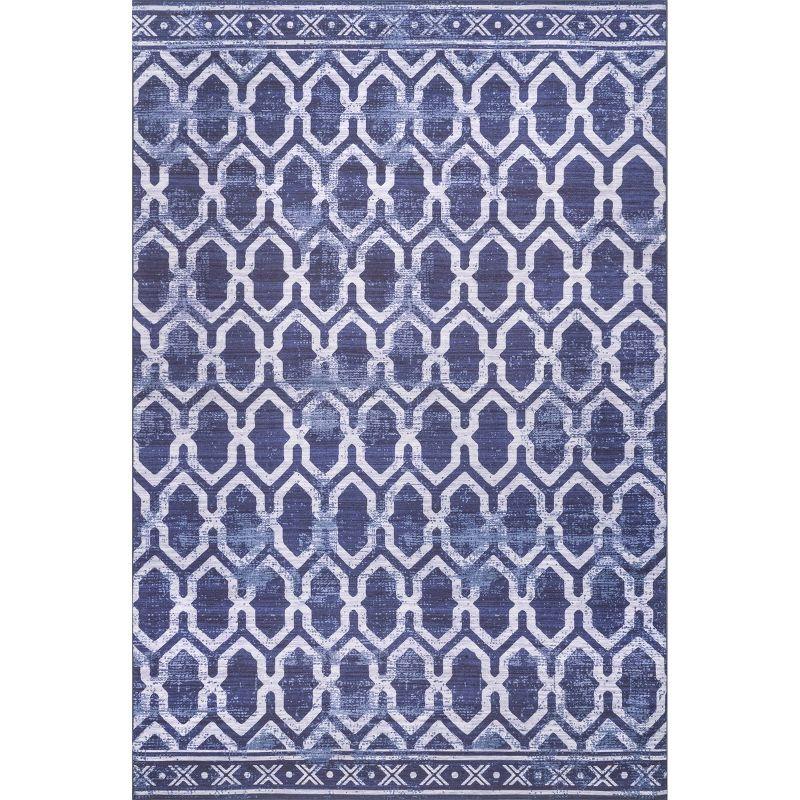 nuLOOM Fae Geometric Machine Washable Indoor/Outdoor Area Rug