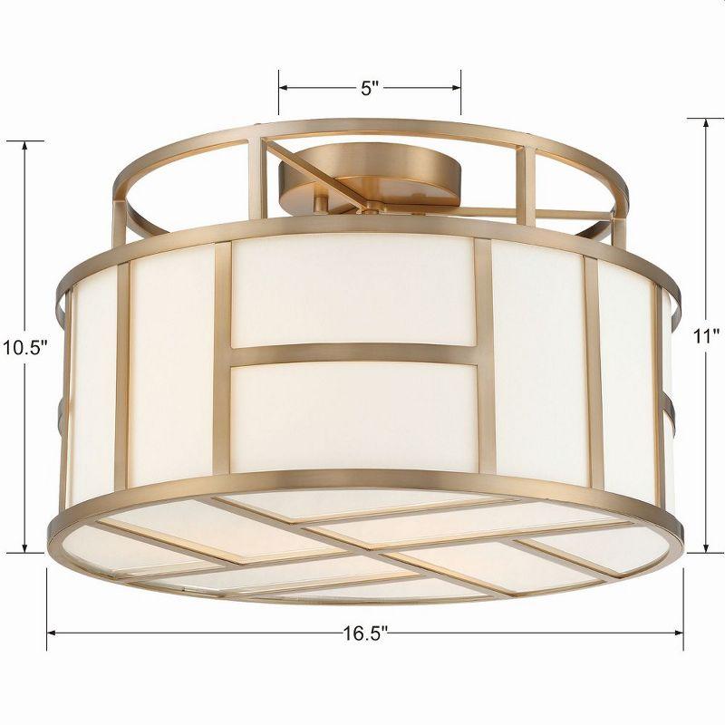 Crystorama Lighting Danielson 3 - Light Flush Mount in  Vibrant Gold