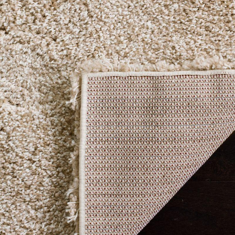 Santa Monica Shag SGN725 Power Loomed Indoor Area Rug - Beige - 4'x6' - Safavieh.