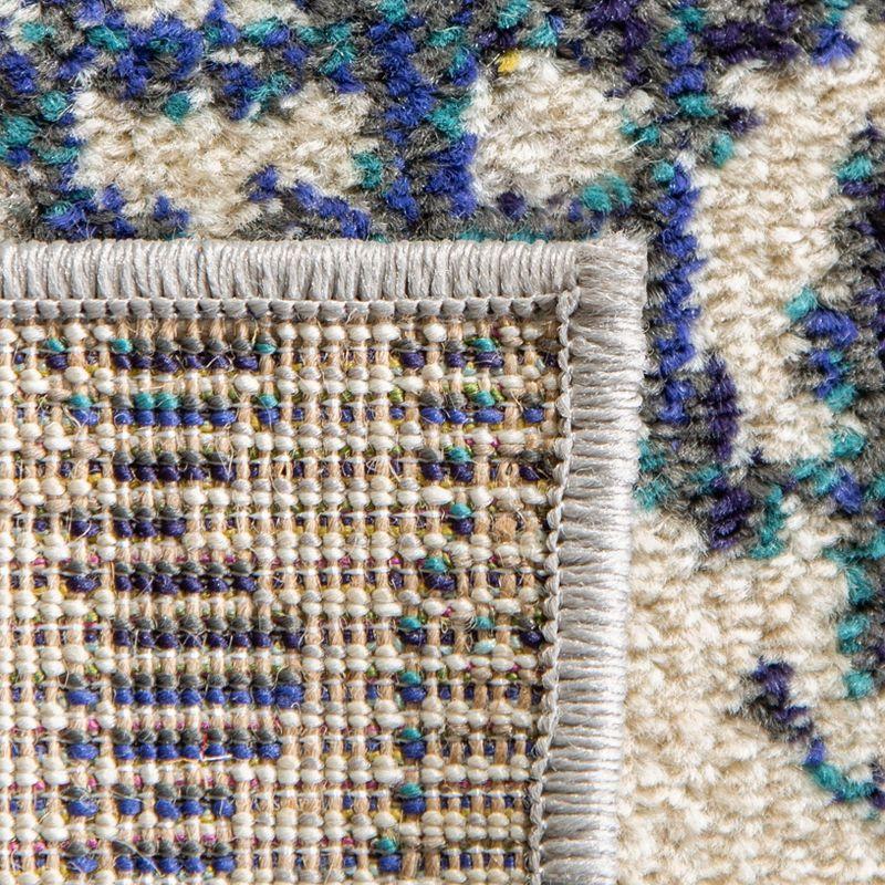 Madison MAD469 Power Loomed Indoor Runner Rug - Cream/Blue - 2'2"x6' - Safavieh