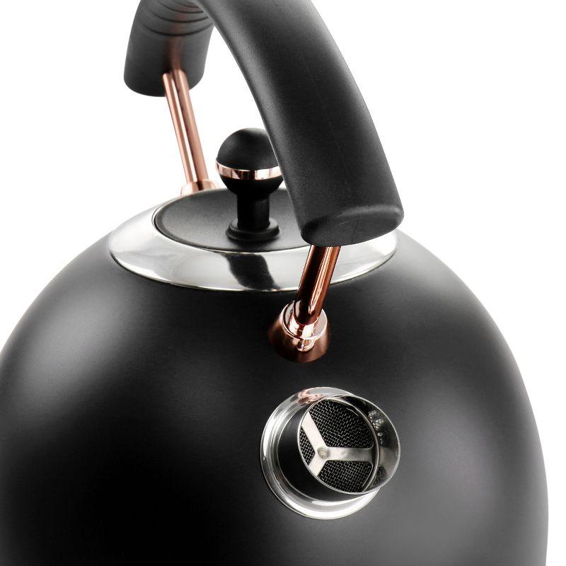 MegaChef 1.8 Liter Half Circle Electric Tea Kettle in Matte Black