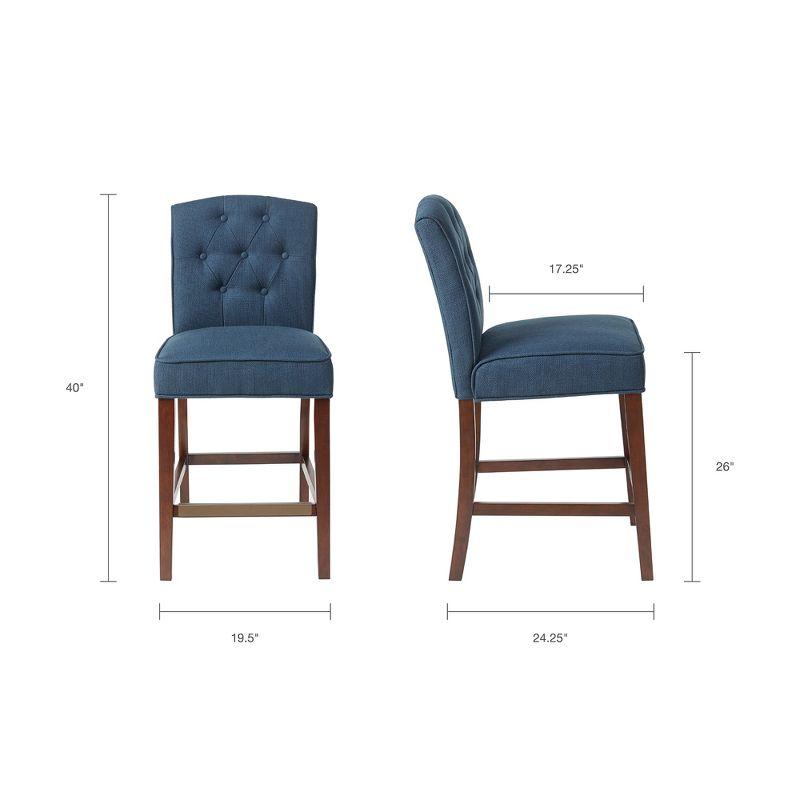 Khloe Tufted Counter Height Barstool Navy - Madison Park