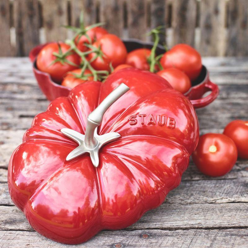 Cherry Red Cast Iron 3-Quart Tomato Cocotte